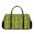 Green Monarch Butterfly Pattern Print Duffel Bag