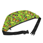 Green Monarch Butterfly Pattern Print Fanny Pack