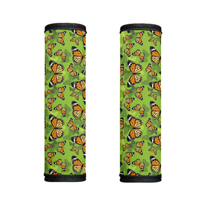 Green Monarch Butterfly Pattern Print Handle Covers