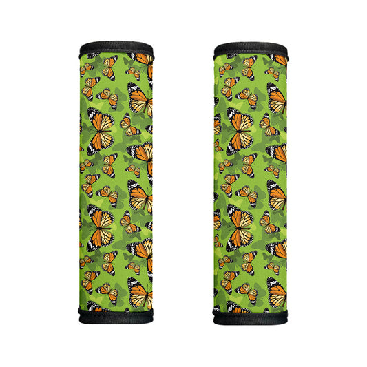 Green Monarch Butterfly Pattern Print Handle Covers