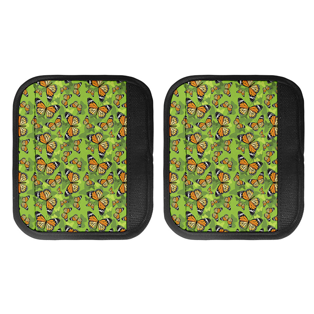 Green Monarch Butterfly Pattern Print Handle Covers