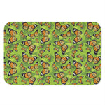 Green Monarch Butterfly Pattern Print Indoor Door Mat