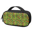 Green Monarch Butterfly Pattern Print Portable Cooler Travel Case
