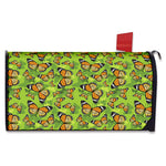 Green Monarch Butterfly Pattern Print Mailbox Cover