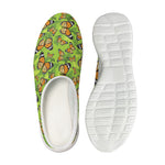 Green Monarch Butterfly Pattern Print Mesh Casual Shoes