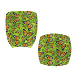 Green Monarch Butterfly Pattern Print Office Chair Cover