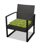 Green Monarch Butterfly Pattern Print Outdoor Seat Cushion Cover