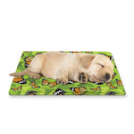 Green Monarch Butterfly Pattern Print Pet Cooling Mat Cover