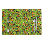 Green Monarch Butterfly Pattern Print Placemat