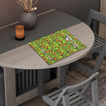 Green Monarch Butterfly Pattern Print Placemat