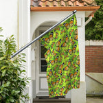 Green Monarch Butterfly Pattern Print Polyester Flag