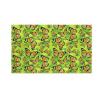 Green Monarch Butterfly Pattern Print Polyester Flag