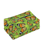 Green Monarch Butterfly Pattern Print Rectangle Tissue Box Cover