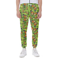 Green Monarch Butterfly Pattern Print Joggers