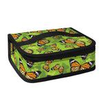 Green Monarch Butterfly Pattern Print Small Lunch Bag