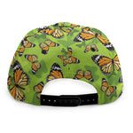 Green Monarch Butterfly Pattern Print Snapback Cap