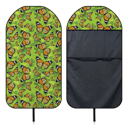 Green Monarch Butterfly Pattern Print Waterproof Car Seat Cover