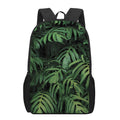 Green Monstera Leaf Print 17 Inch Backpack