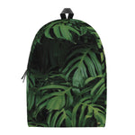 Green Monstera Leaf Print Backpack