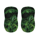 Green Monstera Leaf Print Bar Stool Covers