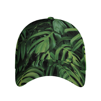Green Monstera Leaf Print Baseball Cap