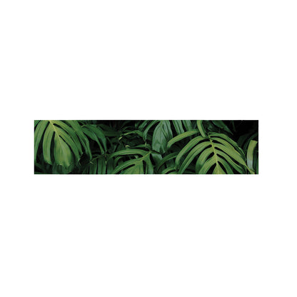 Green Monstera Leaf Print Bed Runner
