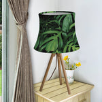 Green Monstera Leaf Print Bell Lamp Shade