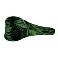Green Monstera Leaf Print Bicycle Seat Cover