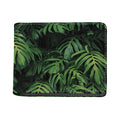Green Monstera Leaf Print Bifold Wallet