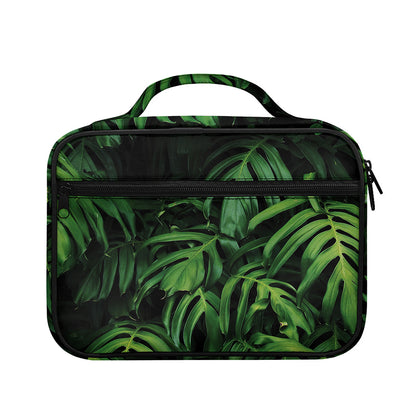 Green Monstera Leaf Print Briefcase Bible Bag