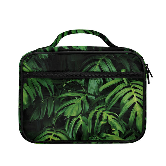 Green Monstera Leaf Print Briefcase Bible Bag