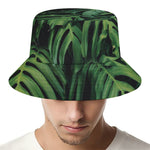 Green Monstera Leaf Print Bucket Hat