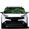 Green Monstera Leaf Print Car Windshield Snow Cover