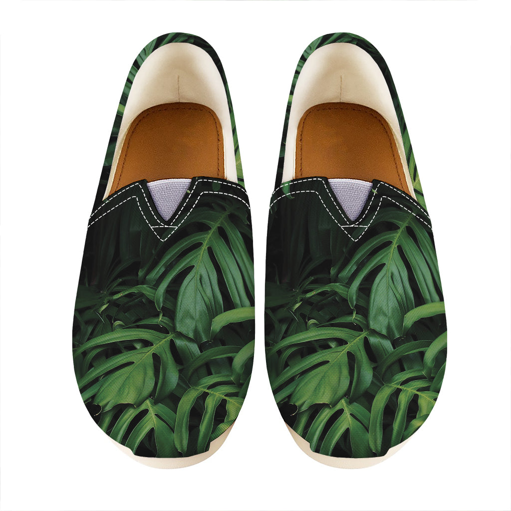 monstera shoes Green Monstera Leaf Print Casual Shoes