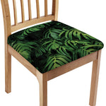 Green Monstera Leaf Print Chair Cushion Cover