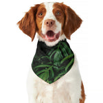 Green Monstera Leaf Print Dog Bandana