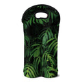 Green Monstera Leaf Print Double Neoprene Wine Tote