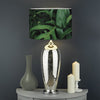 Green Monstera Leaf Print Drum Lamp Shade