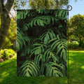 Green Monstera Leaf Print Garden Flag