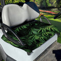 Green Monstera Leaf Print Golf Cart Seat Cover