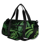 Green Monstera Leaf Print Gym Bag