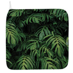 Green Monstera Leaf Print Hand Towel