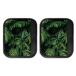 Green Monstera Leaf Print Handle Covers