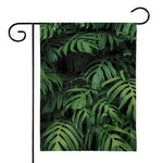Green Monstera Leaf Print House Flag