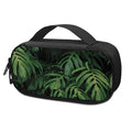 Green Monstera Leaf Print Portable Cooler Travel Case