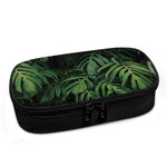 Green Monstera Leaf Print Insulin Cooler Travel Case