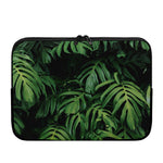 Green Monstera Leaf Print Laptop Sleeve