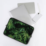Green Monstera Leaf Print Laptop Sleeve