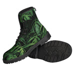 Green Monstera Leaf Print Backpack