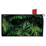 Green Monstera Leaf Print Mailbox Cover